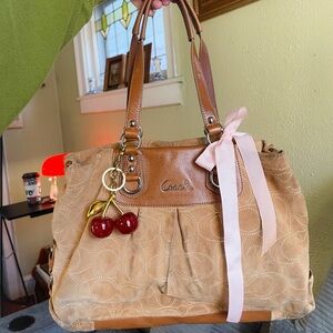 Coach Tan Leather Tote Bag